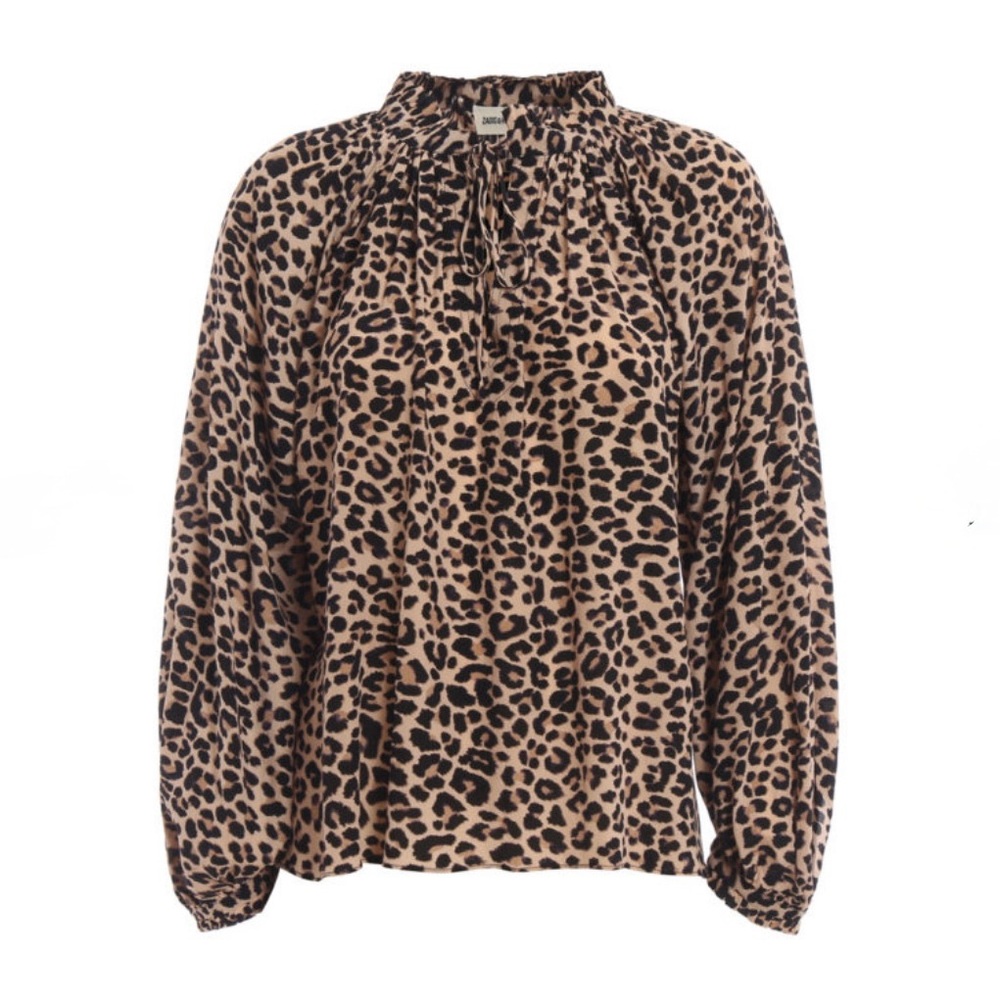 Zadig & Voltaire Theresa Leo Print Blouse Size M